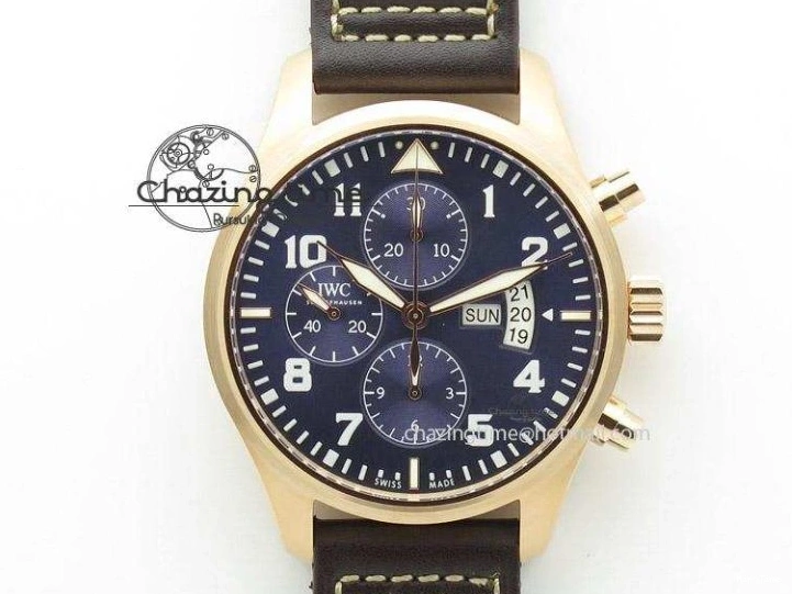 MIROTIME 0519 UrbanChic Pilot Chrono 2016 IW377714 ZF 1:1 Best Edition Blue Dial On SS Bracelet A7750 V 7272